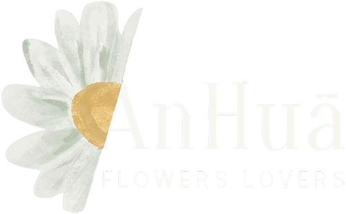 Logotipo de ANHUÁ Flowers en versión clara